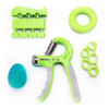 5 In 1 Counting Grip Device Fitness Adjustment Grip Device  Finger Trainer Set(Green )