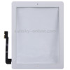 (Controller Button + Home Key Button PCB Membrane Flex Cable + Touch Panel Installation Adhesive)  Touch Panel for New iPad (iPad 3)(White)