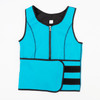 Neoprene Corset Yoga Vest Sweat Suit Postpartum Belly Belt, Size:XL(Sky Blue)