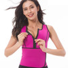 Neoprene Corset Yoga Vest Sweat Suit Postpartum Belly Belt, Size:L(Rose Red)