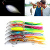 HENGJIA Octopus Shape Artificial Fishing Lures Bionic Fishing Bait with Hooks, Length: 24 cm, Random Color Delivery