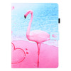 For Xiaomi Mi Pad 4 Plus Colored Drawing Horizontal Flip PU Leather Case with Holder & Card Slots & Wallet & Sleep / Wake-up Function(Flamingo)