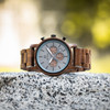 MUJUZE ME-1012 Men Multifunctional Wooden Watch(Walnut)