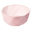 Double-layer Hollow Drain Basket Household Plastic Multi-function Washing Vegetables and Fruit Dishes, Size:Large(Pink)