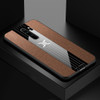 For Xiaomi Redmi Note 8 Pro XINLI Stitching Cloth Texture Shockproof TPU Protective Case(Brown)