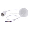 E27 Lamp Holder Hanging Wire Chandelier Lamp Holder Bulb Base Power Cable with Lampshade, Cable Length: 1m(White)