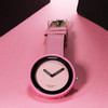 Simple Style Round Dial Matte Leather Strap Quartz Watch for Men / Women(Pink)