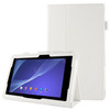 Litchi Texture Leather Case with Holder for Sony Xperia Tablet Z2 10.1(White)