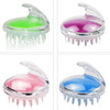 3 PCS Soft Silicone Shampoo Brush Head Massage Comb Head Grabber Scalp Cleaning Tool Color Random Delivery