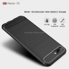 Brushed Texture Carbon Fiber Shockproof TPU Case for Huawei Honor 10(Black)