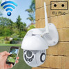 OU-A1IN PTZ Control 355 Degree Rotation Infrared WiFi Smart Dome Camera, Two-Way Voice Intercom Monitor(EU Plug)