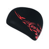 Unisex Spandex Breathable Swimming Cap(Blue Fire on Red)