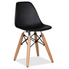 Children  Fashion Plastic Armrest Wooden Chair Foldable Chair(Black)