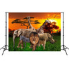 2.1m x 1.5m Grassland Lion Animal Photography Background Cloth(W106)