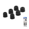 KZ 6 PCS Sound Insulation Noise Reduction Memory Foam Earbuds Kit for All In-ear Earphone, Size: L & M & S(Black)