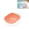 Dog and Cat Anti-choke Feeding Water Hanging Bowl Creative Plastic Pet Bowl, Style:Footprint(Pink)
