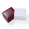 6 PCS PU+ Crocodile Texture Clamshell Watch Box Bracelet Box Packaging Box Jewelry Gift Box(Crocodile pattern red inner white)