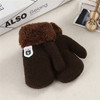 Winter Baby Knitted Warm Gloves Full Finger Mittens(Dark Khaki)