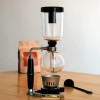 Classic Siphon Coffee Pot Black Handle Glass Syphon Pot for 5 People, Size:37.5x11.3cm(Black)