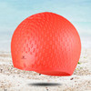 Larger Version Water Drop Shape Silicone Swimming Cap(Orange)