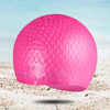 Larger Version Water Drop Shape Silicone Swimming Cap(Pink)
