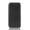 For BlackBerry Keyone Carbon Fiber Texture Magnetic Horizontal Flip TPU + PC + PU Leather Case with Card Slot(Black)