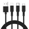 JOYROOM S-L422 Prime Series 3 in 1 USB to 8 Pin + USB-C / Type-C + Micro USB Charging Cable, Length: 1.2m (Black)