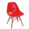 Children  Fashion Plastic Armrest Wooden Chair Foldable Chair(Red)