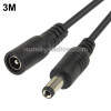 5.5 x 2.1mm DC Power Female Barrel to Male Barrel Connector Cable for LED Light Controller, Length: 3m(Black)