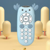 Children Simulation Deer Remote Control Mobile Phone Toy Baby Music Early Education Machine(Blue)