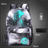 Starry Sky Luminous Backpack Oxford Cloth Printed Backpack With Pen Case And Anti-Theft Lock, Specification:, Colour:Star Gray Grasp The Fire Pirate