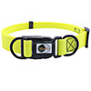 PVC Material Waterproof Adjustable Dual Loop Pet Dogs Collar, Suitable for Ferocious Dogs, Size: M, Collar Size: 30-47 cm (Yellow)