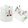 Plug Adapter, Universal EU US UK AU Travel AC Power Adaptor Plug(White)