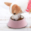 Pet Food Bowl Stainless Steel Dog Cat Dual-use Bowl(Pink)