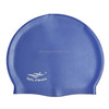 Adult Solid Color Waterproof Silicone Swimming Cap(Dark Blue)
