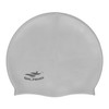 Adult Solid Color Waterproof Silicone Swimming Cap(Silver)