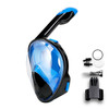 COPOZZ Snorkeling Mask Full Dry Snorkel Swimming Equipment, Size: L(Dark Blue)