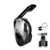 COPOZZ Snorkeling Mask Full Dry Snorkel Swimming Equipment, Size: S(Black)