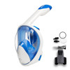 COPOZZ Snorkeling Mask Full Dry Snorkel Swimming Equipment, Size: S(White Blue)