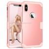 Dropproof PC + Silicone Case for iPhone XS Max (Rose Gold)