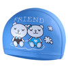 Children Waterproof Hair Care PU Coated Cartoon Pattern Swimming Cap(Blue Bear)