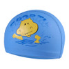 Children Cartoon Hippo Pattern PU Coated Waterproof Swimming Cap(Blue)