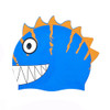 Children Cartoon Dinosaur Comfortable Silicone Swimming Cap(Blue2)