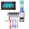 Punch-free Toilet Wall-mounted Ultraviolet Electric Disinfection Toothbrush Holder, Style:Charging with USB