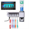 Punch-free Toilet Wall-mounted Ultraviolet Electric Disinfection Toothbrush Holder, Style:US Plug