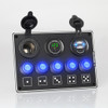 5-Position Switch Dual USB With Voltage Power Base Car Yacht RV Switch Panel Combination(Green Light)