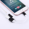 10cm 8 Pin Female & 3.5mm Audio Female to 8 Pin Male Charger&#160;Adapter Cable for iPhone 7 & 7 Plus, iPhone 6s & 6s Plus, iPhone 6 & 6 Plus, Support iOS 10.3.1(Black)