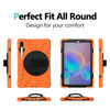 For Samsung Galaxy Tab S6 10.5 inch T860 / T865 Shockproof Colorful Silicone + PC Protective Case with Holder & Shoulder Strap & Hand Strap & Pen Slot(Orange)