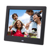 AC 100-240V 8 inch TFT Screen Digital Photo Frame with Holder & Remote Control, Support USB / SD Card Input (Black)