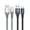 REMAX RC-152M 1m 2.4A USB to Micro USB Colorful Breathing Data Cable (Silver)